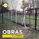 Tejido Romboidal 1m Rombo 6,5cm Cal. 14,5 Mundo Alambre Gris