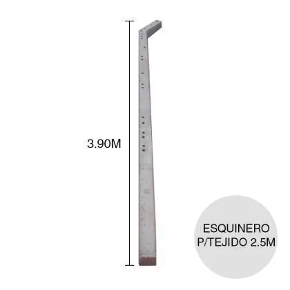 Poste Esquinero Olimpico para Tejido 2.50mts (12cm x 12cm x 3.90m)