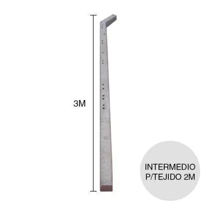 [PHIO] Poste Intermedio Olimpico para Tejido 1.80 a 2.00mts (9cm x 10cm x 3m)