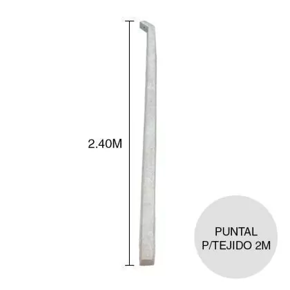 [PHPR18] Poste Puntal Recto / Olimpico para Tejido 1.80 a 2mts (6cm x 7cm x 2.40m)