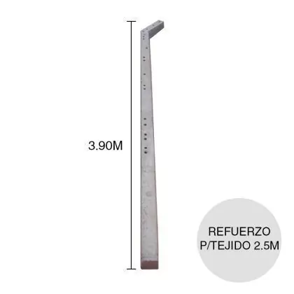 [PHRO25] Poste Refuerzo Olimpico para Tejido 2.50m (12cm x 12cm x 3.90m)