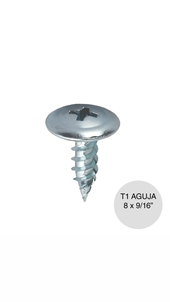 [TORT1AGU8X916UNI] Tornillo T1 Aguja 8x9/16 x Uni