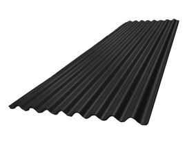 [CHA-SINU-NEGRA-1] Chapa Sinusoidal C.25 Prepintada Negra x 1.00 m