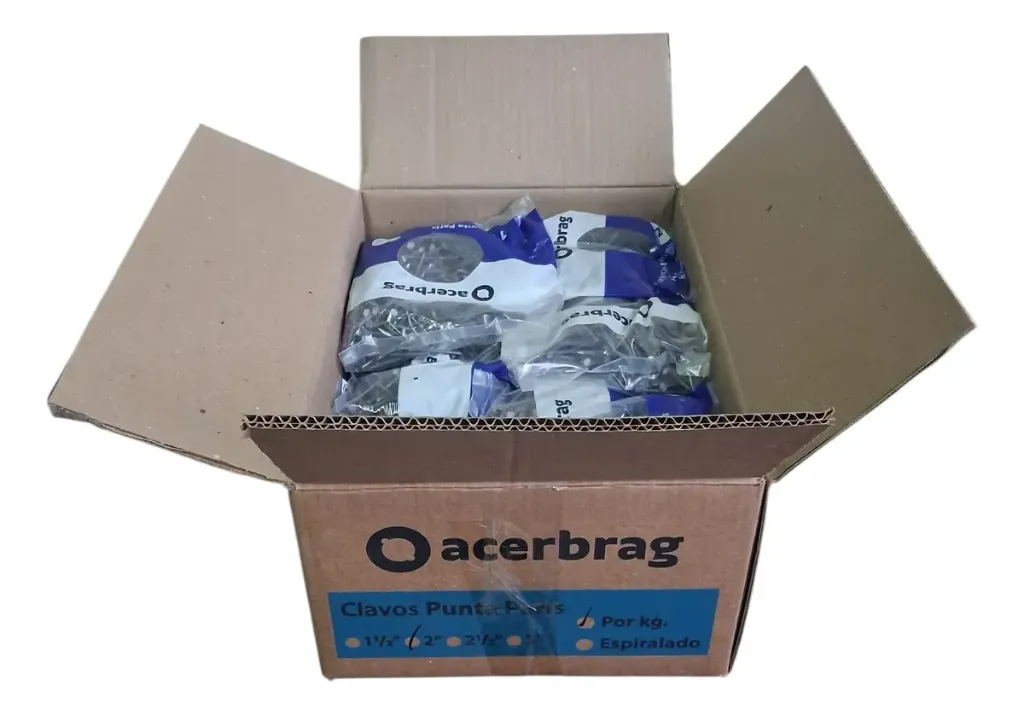Clavos punta paris 2" Acerbrag Caja x 25 kg