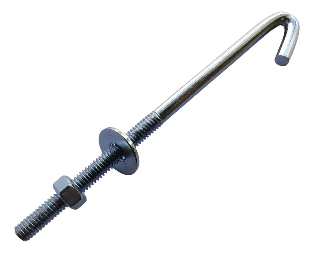 [GANJ7-38] Gancho J c/tuerca y arandela  3/8 N7 (17.5cm)